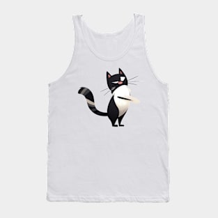 Funny Dancing Black Cat Tank Top